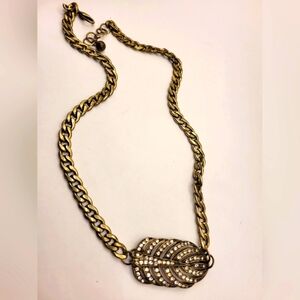 Lulu Frost Drifting Leaf Crystal Necklace